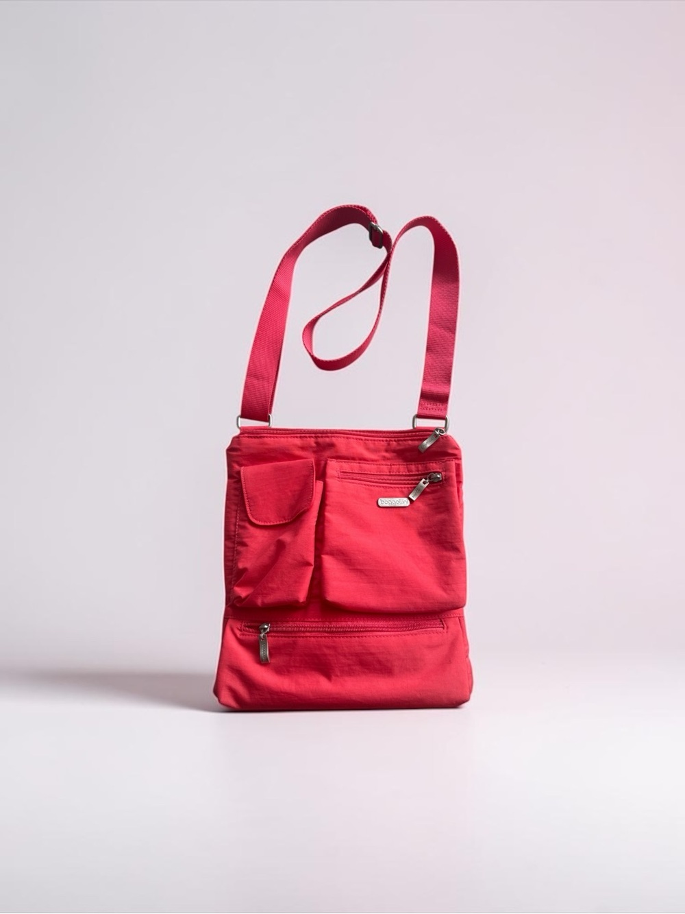 Baggallini Coral Red Multi-Pocket Crossbody - Picture 3 of 6